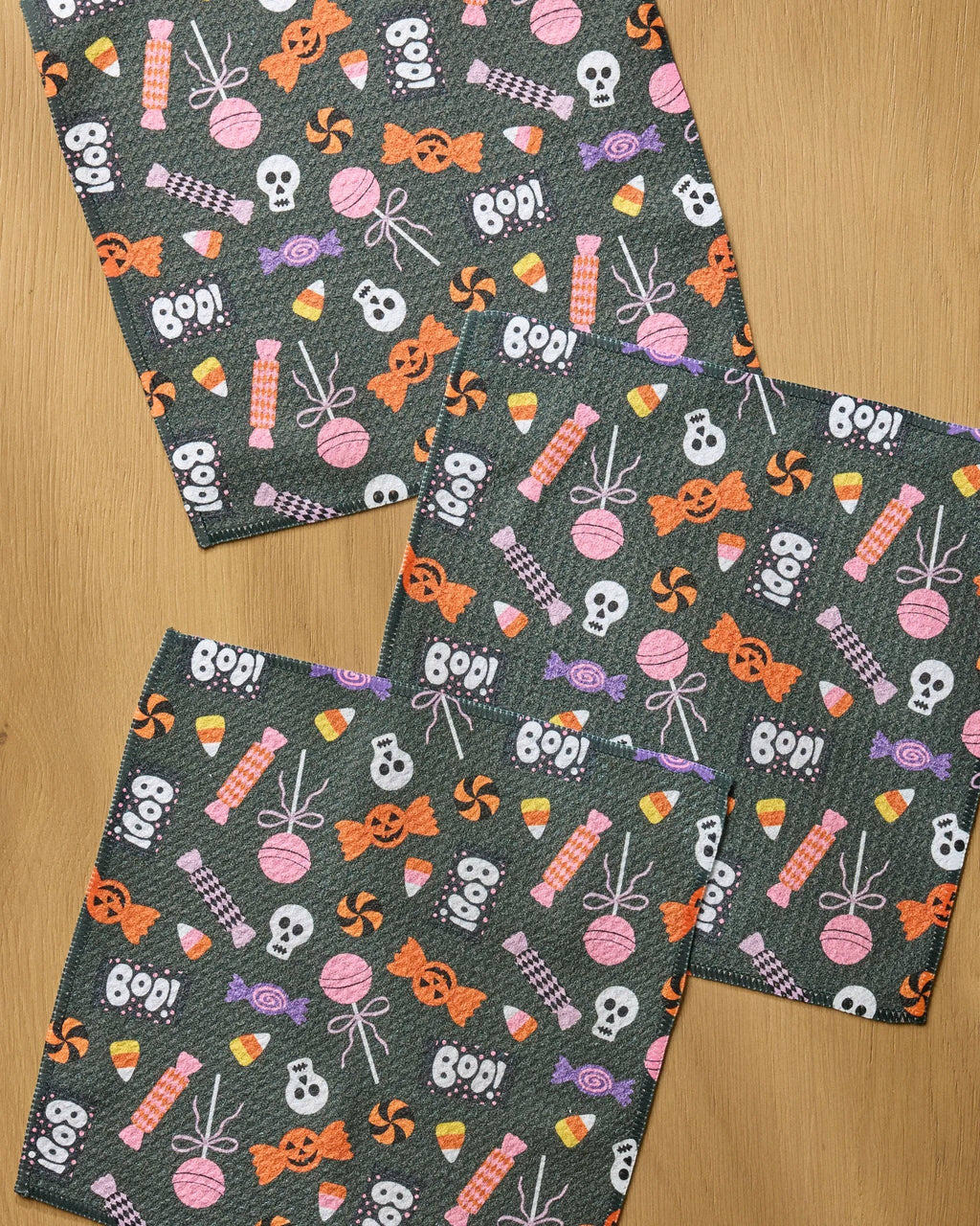 Spooky Sweets Black Dishcloth Set