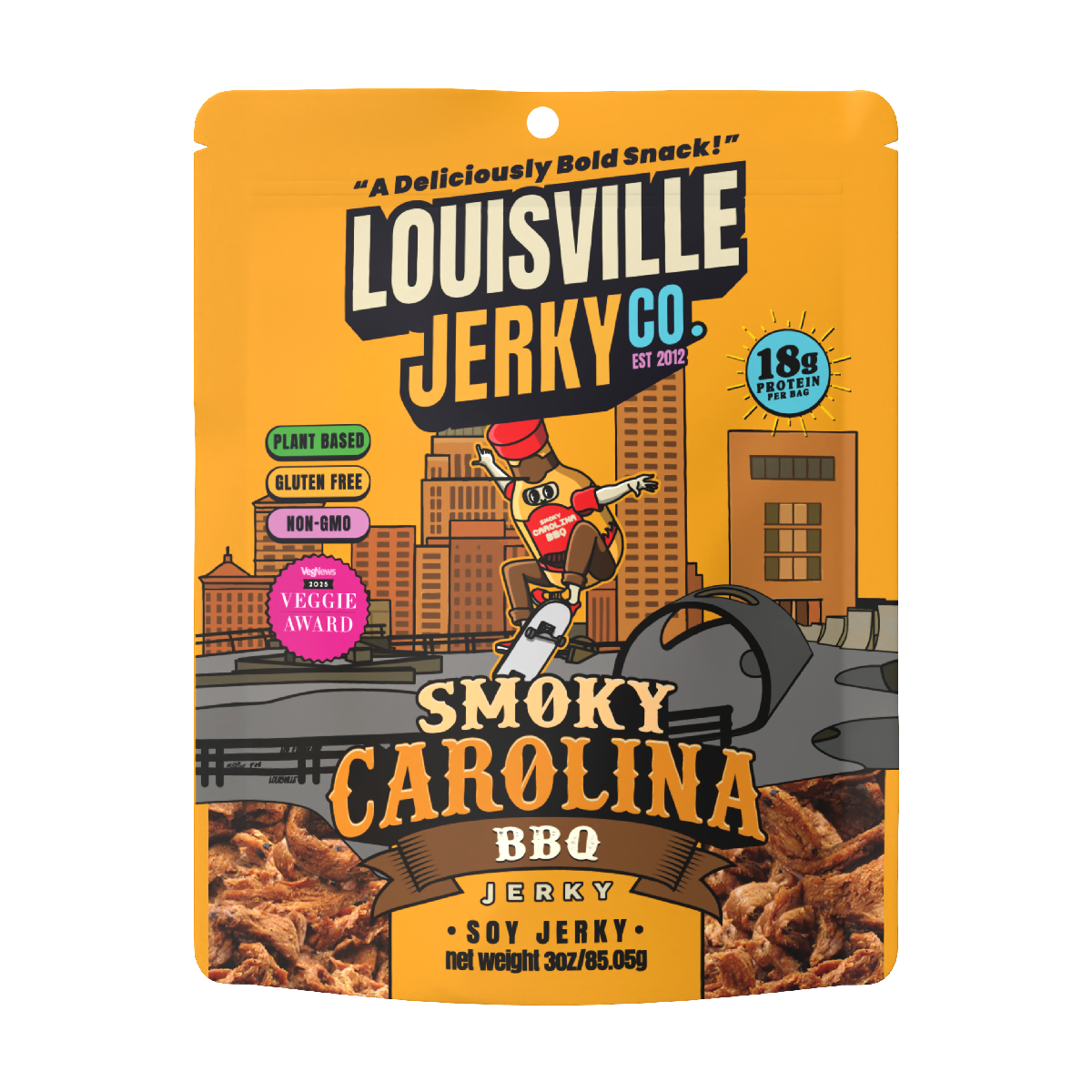 Vegan & Plant Based Smoky Carolina BBQ Jerky 3 oz