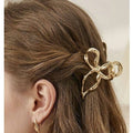 12pk Open Bow Metal Hair Claw Clip in Gold and Silver